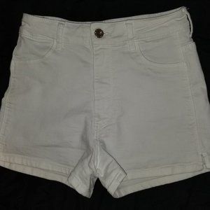 White jean shorts